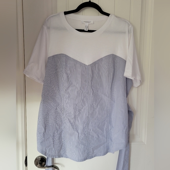 Addition Elle Tops - Addition Elle t-shirt with tie detail